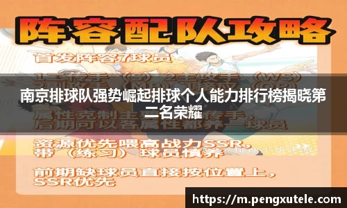 南京排球队强势崛起排球个人能力排行榜揭晓第二名荣耀